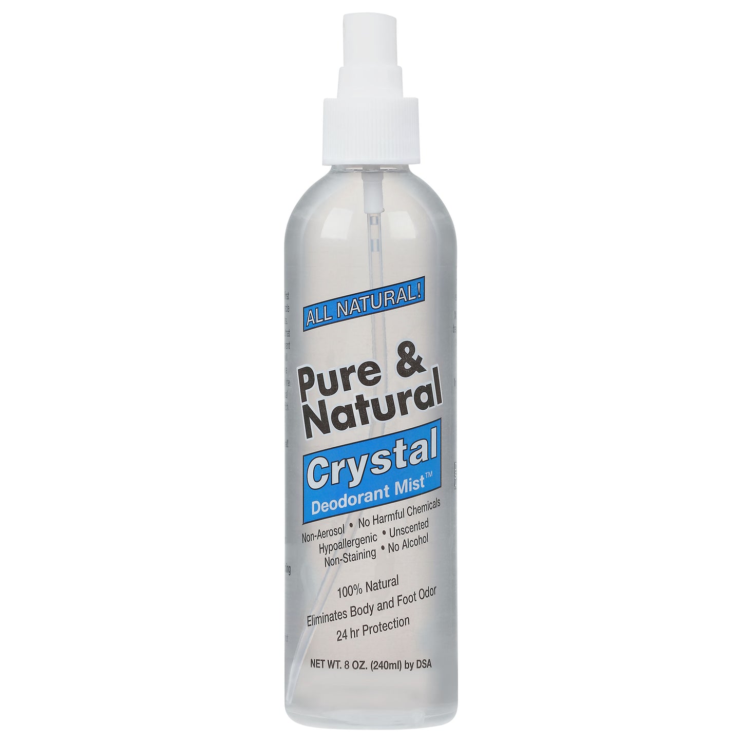 All Natural Pure & Natural Crystal Deodorant Mist 8 oz