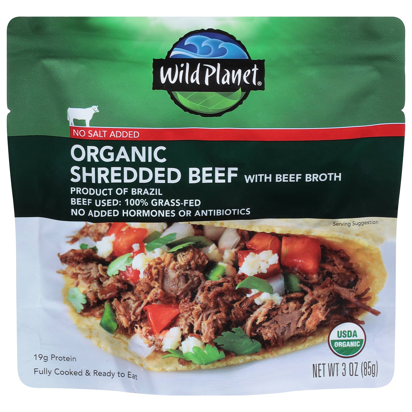 Wild Planet Organic Shredded Beef with Beef Broth 3 oz