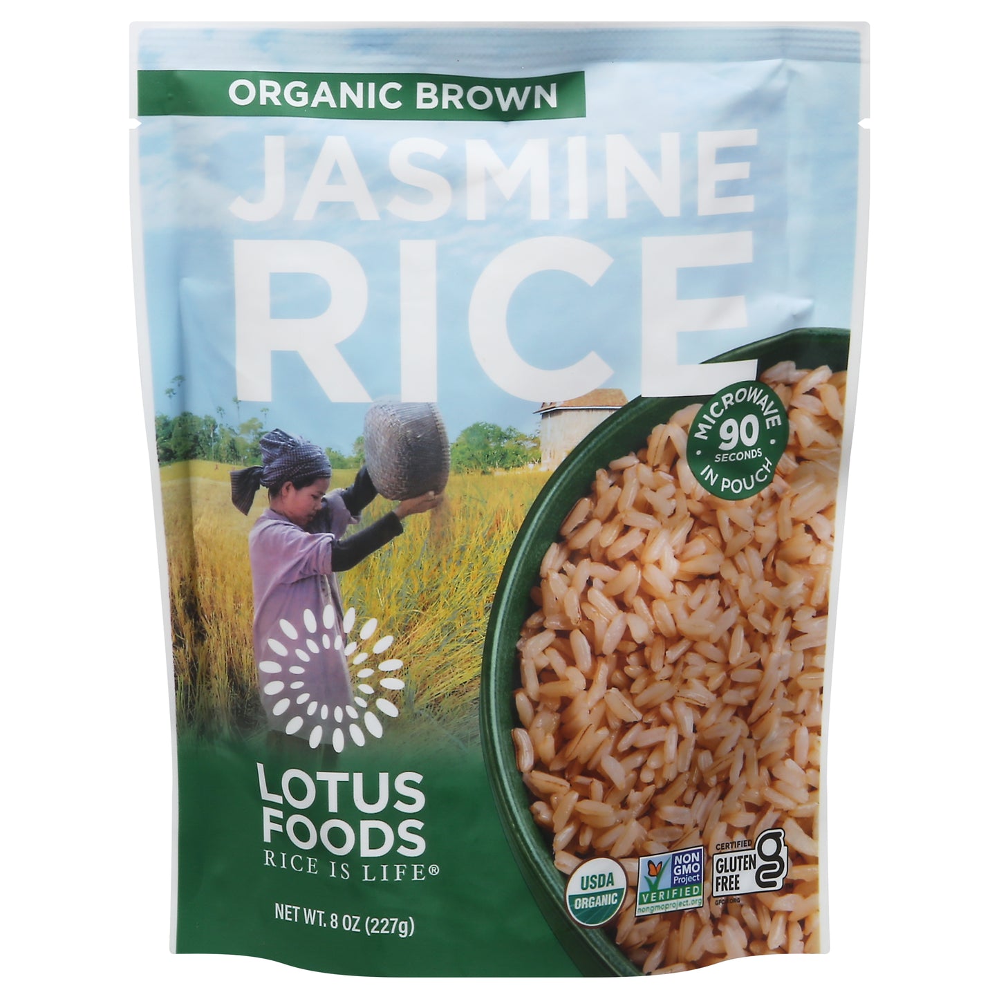 Lotus Foods Organic Brown Jasmine Rice 8 oz