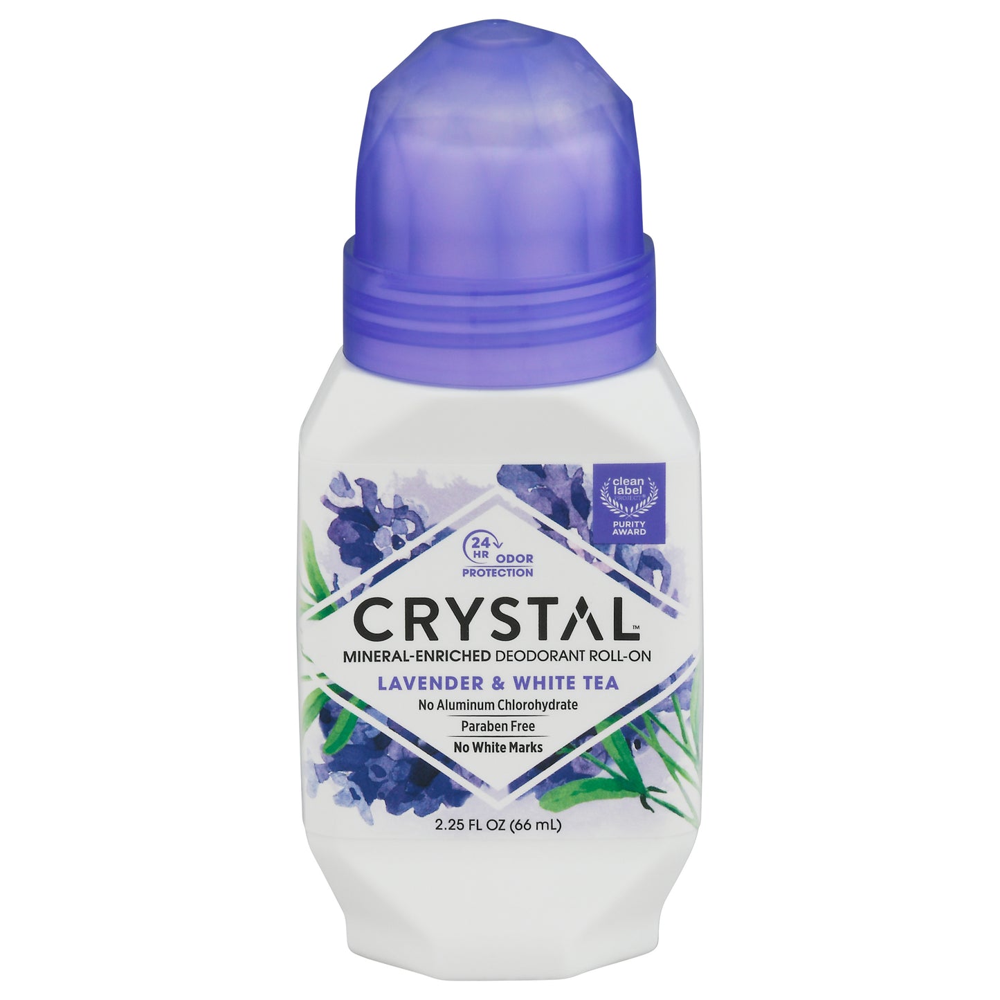 Crystal Roll-On Mineral-Enriched Lavender & White Tea Deodorant 2.25 fl oz