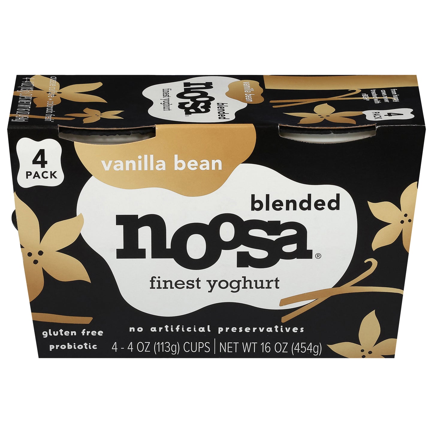 Noosa Blended Vanilla Bean Finest Yoghurt 4 - 4 oz Cups