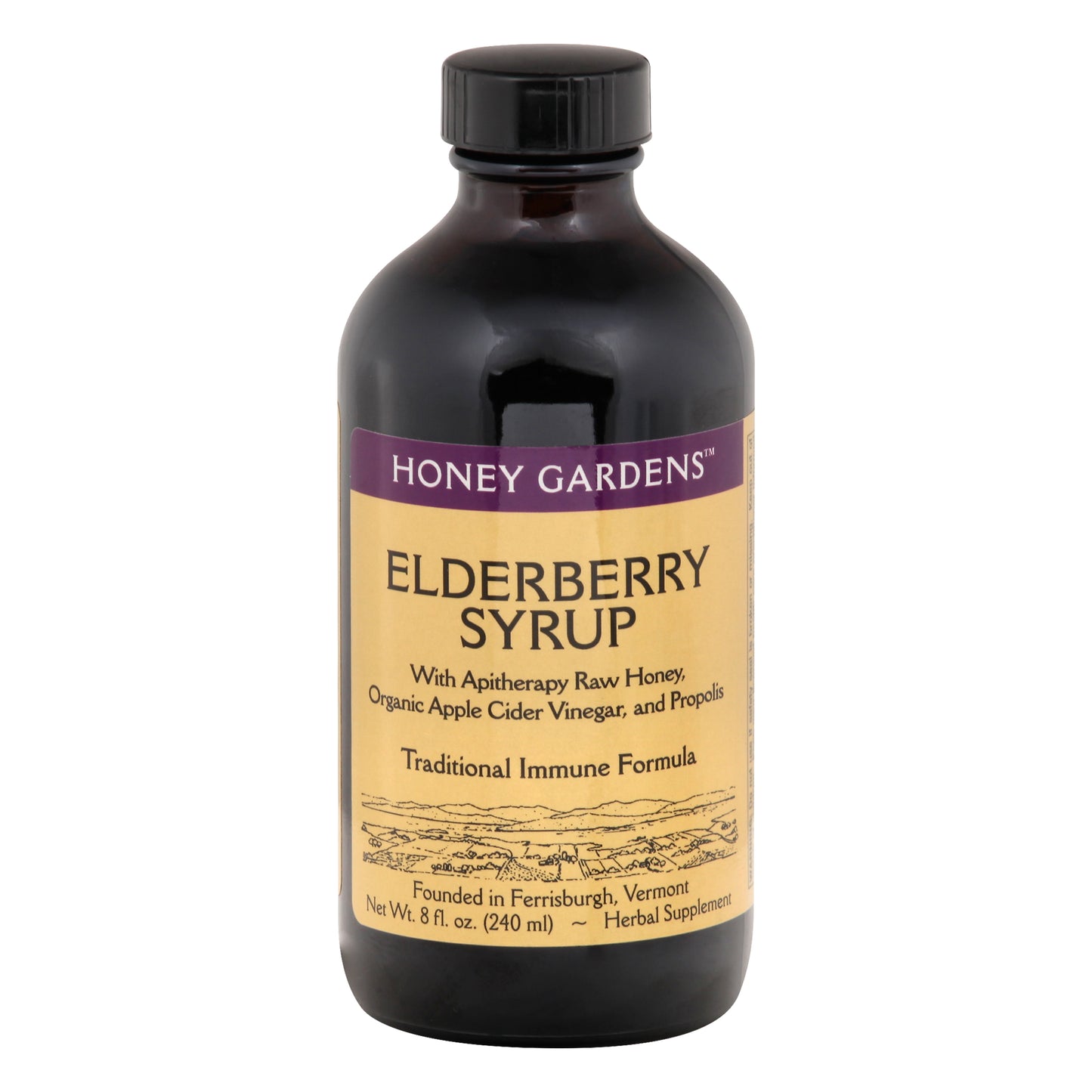 Honey Gardens Elderberry Syrup 8 oz