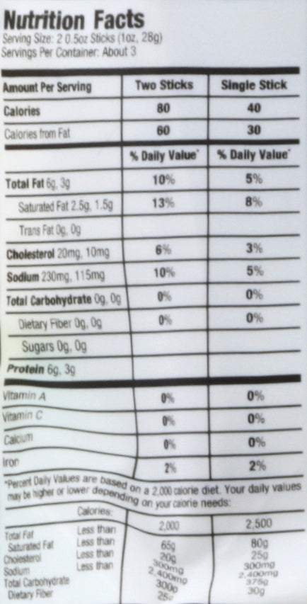 Vermont Smoke and Cure Beef & Pork Sticks 3 oz