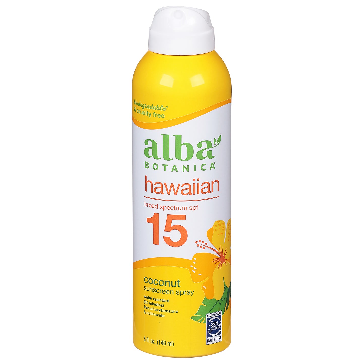Alba Botanica Broad Spectrum SPF 15 Hawaiian Coconut Sunscreen Spray 5 fl oz