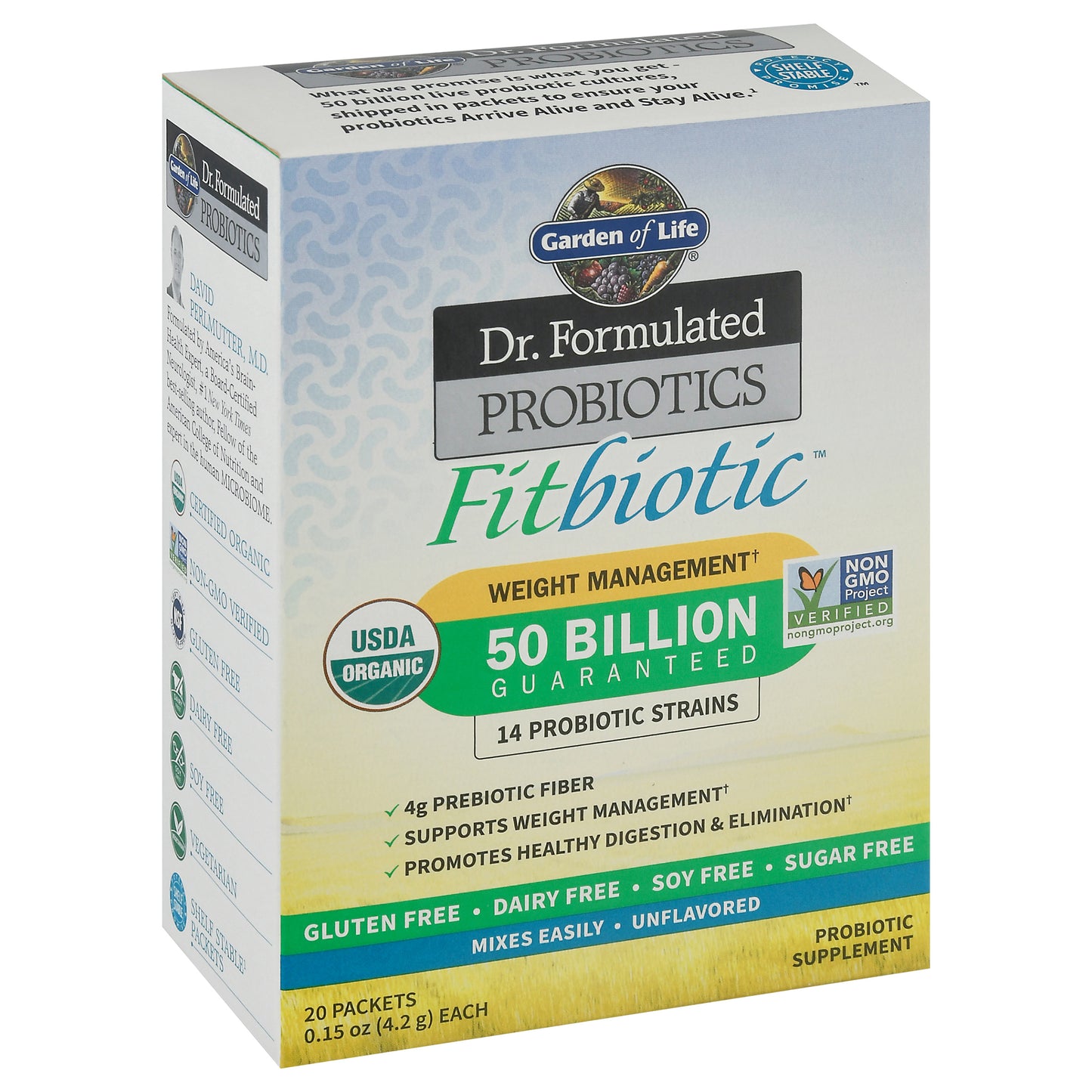 Garden Of Life Dr Formulated Probiotics Unflavored Fitbiotic 20-0.15 oz Packets