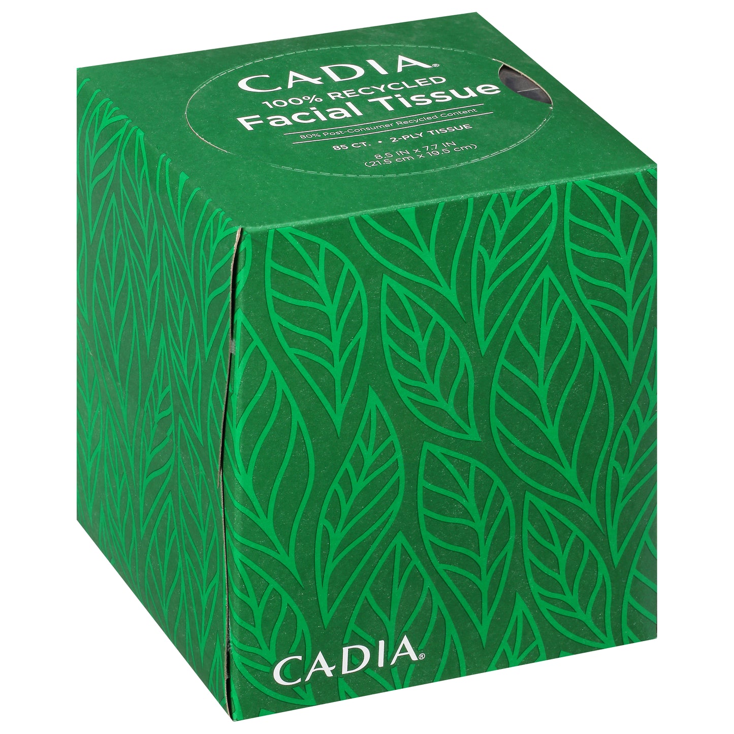 Cadia 100% Recycled 2-Ply Facial Tissue 85 Count