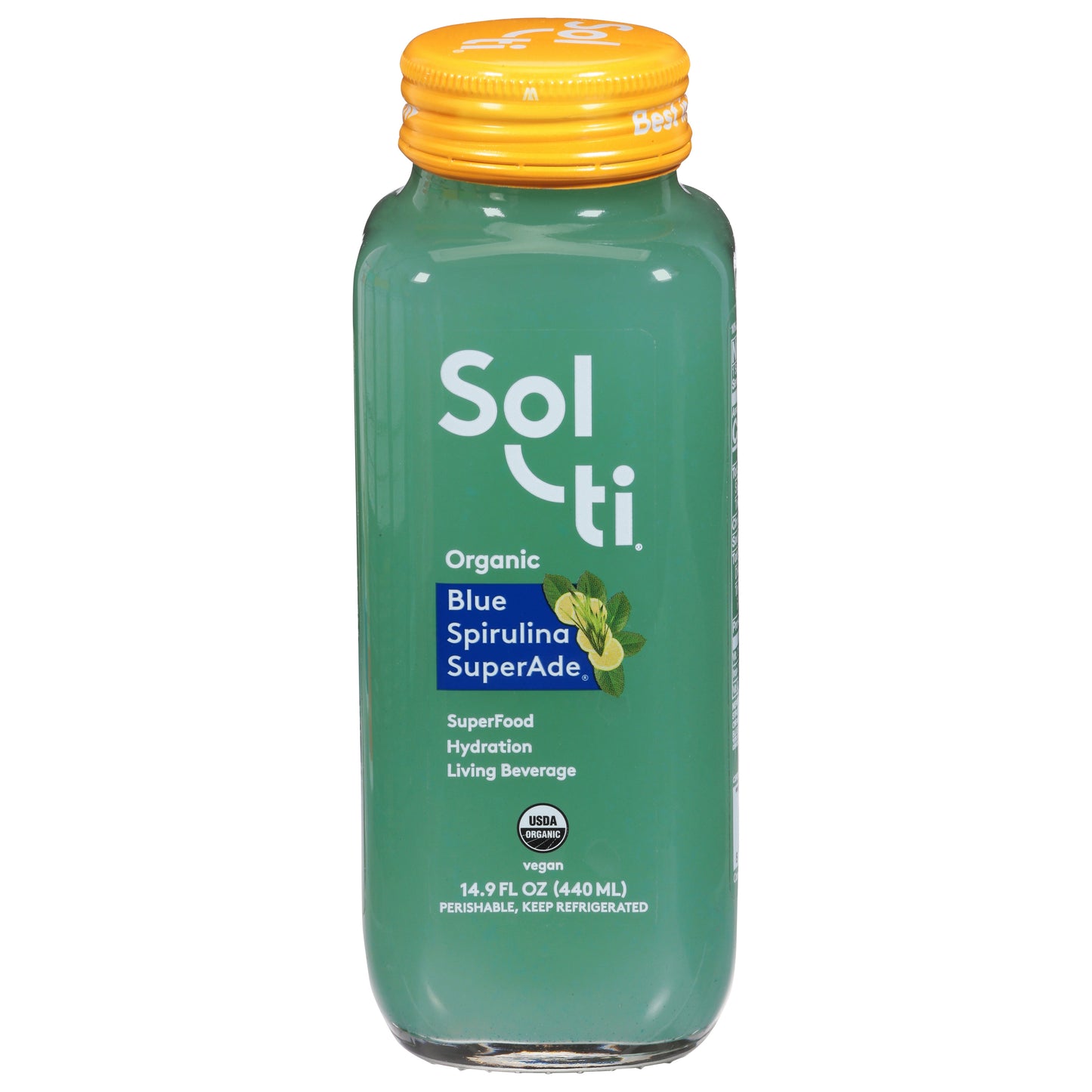 Sol-Ti Organic Blue Spirulina SuperAde Living Beverage 14.9 fl oz