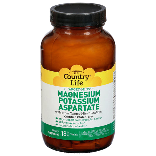 Country Life Target Mins Tablets Magnesium Potassium Aspartate 180 Tablets