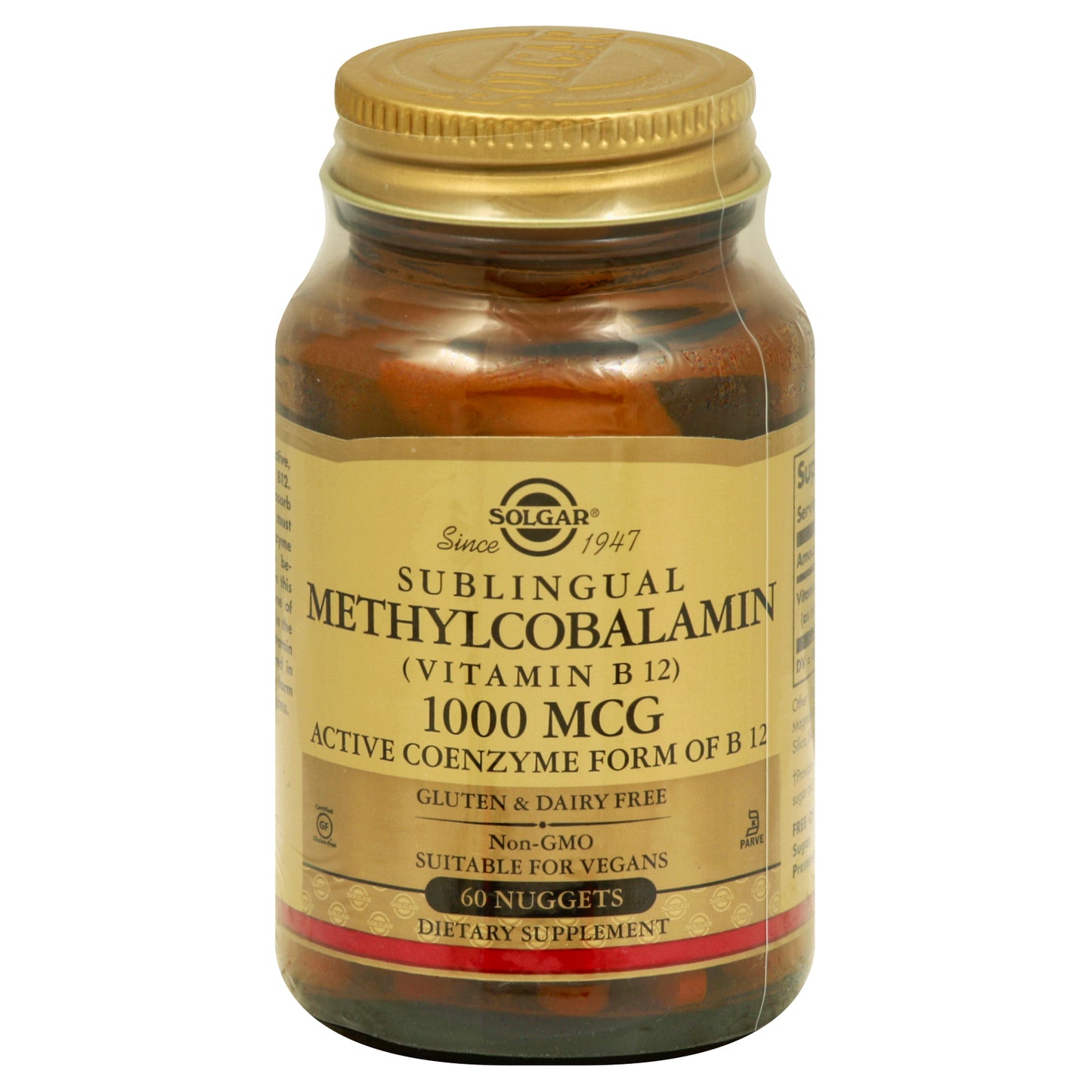 Solgar Sublingual 1000 mcg Nuggets Methylcobalamin 60 ea