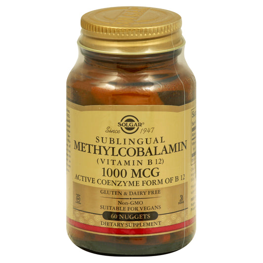 Solgar Sublingual 1000 mcg Nuggets Methylcobalamin 60 ea