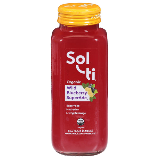 Sol-Ti Organic Wild Blueberry SuperAde Living Beverage 14.9 fl oz