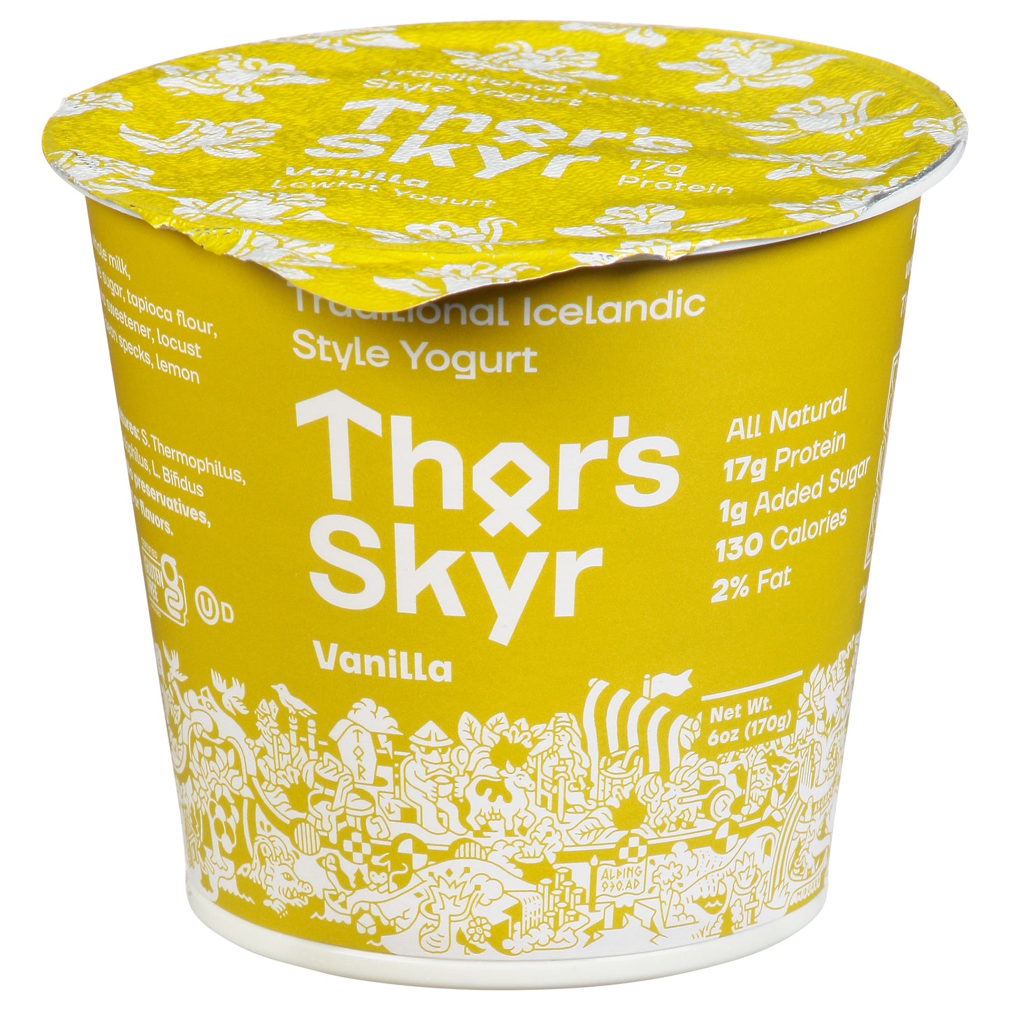 Thor's Skyr Traditional Icelandic Style Vanilla Yogurt 6 oz
