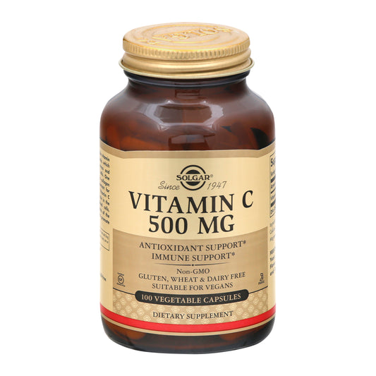 Solgar 500 mg Vegetable Capsules Vitamin C 100 ea