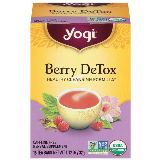 Yogi Tea Bags Berry Detox Herbal Supplement 16 ea