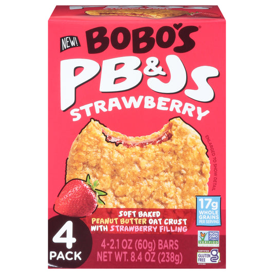 Bobo's Strawberry PB&Js 4 - 2.1 oz Bars