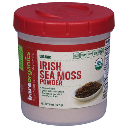 BareOrganics Organic Irish Sea Moss Powder 8 oz