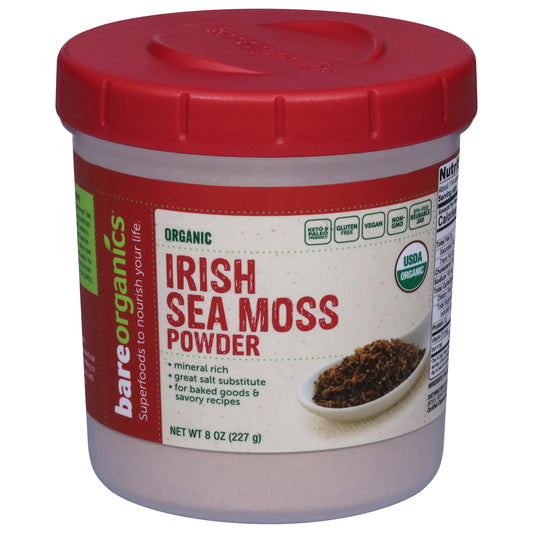 BareOrganics Organic Irish Sea Moss Powder 8 oz