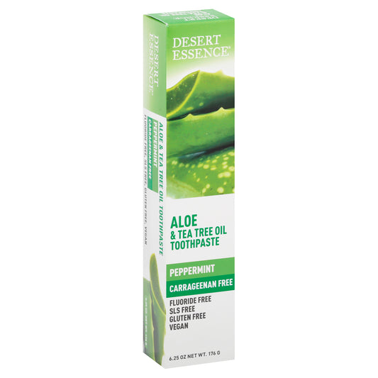Desert Essence Aloe & Tea Tree Oil Peppermint Toothpaste 6.25 oz
