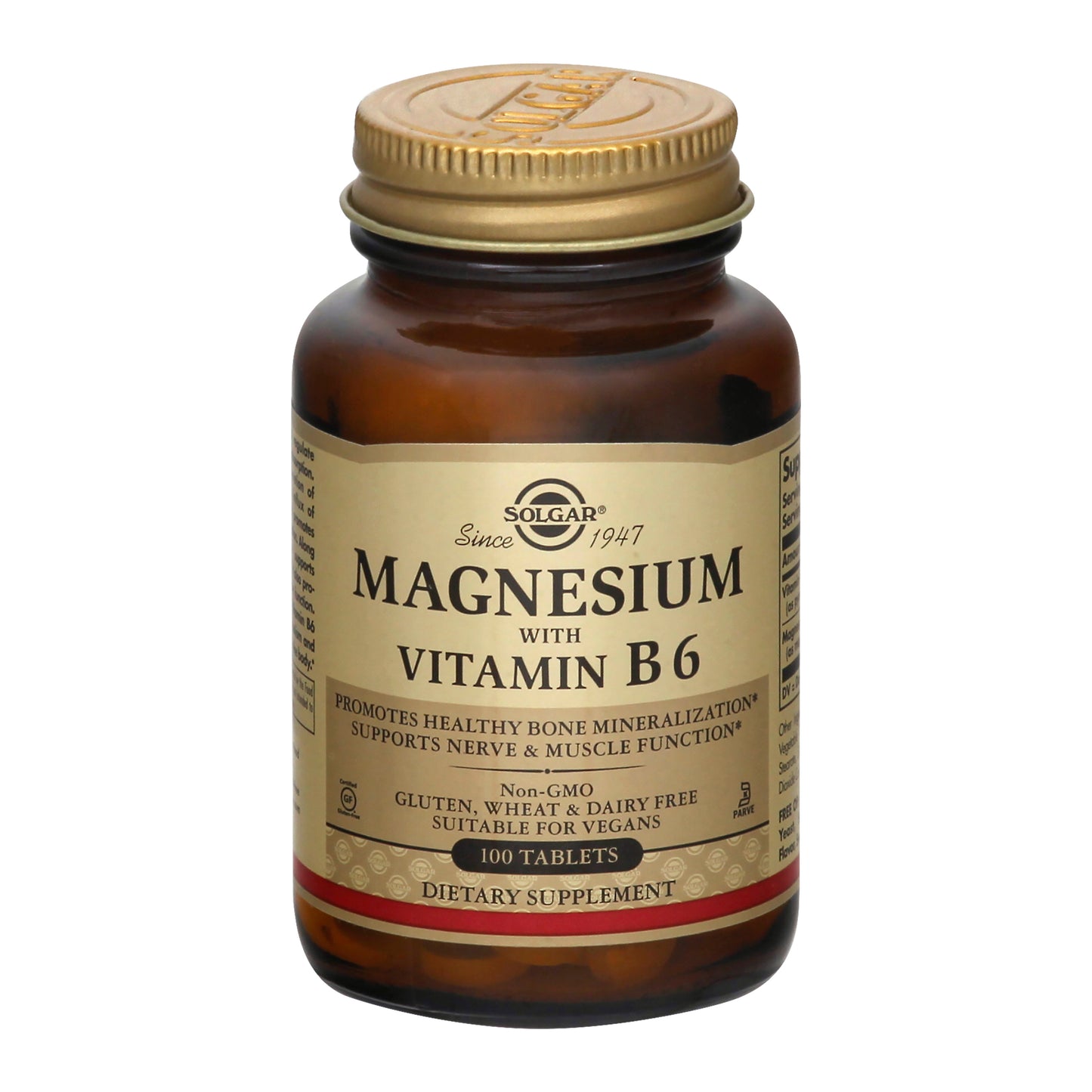 Solgar With Vitamin B6 Tablets Magnesium 100 ea