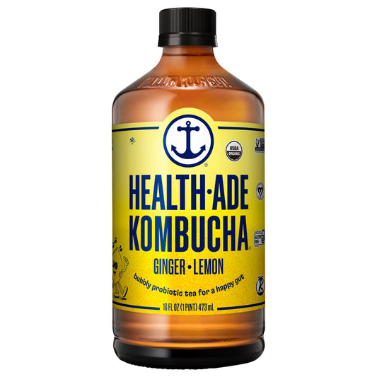 Health Ade Kombucha 16oz - Ginger Lemon