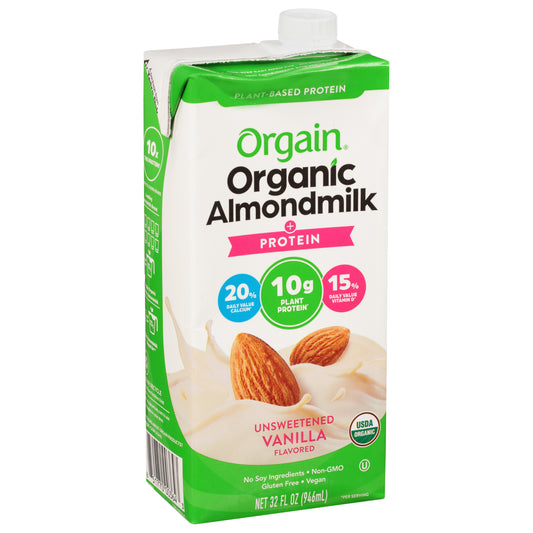Orgain Unsweetened Organic Vanilla Flavored Almondmilk 32 fl oz