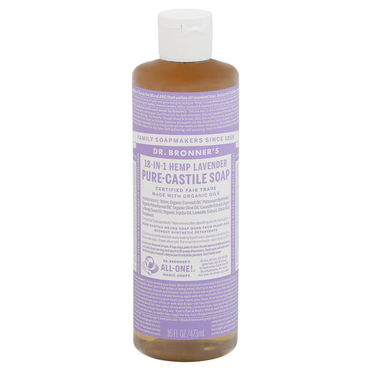 Dr. Bronner's 18-in-1 Hemp Lavender Pure-Castile Soap 16 fl oz