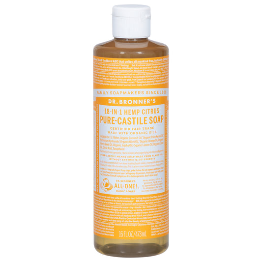 Dr. Bronner's 18-in-1 Hemp Citrus Pure-Castile Soap 16 fl oz