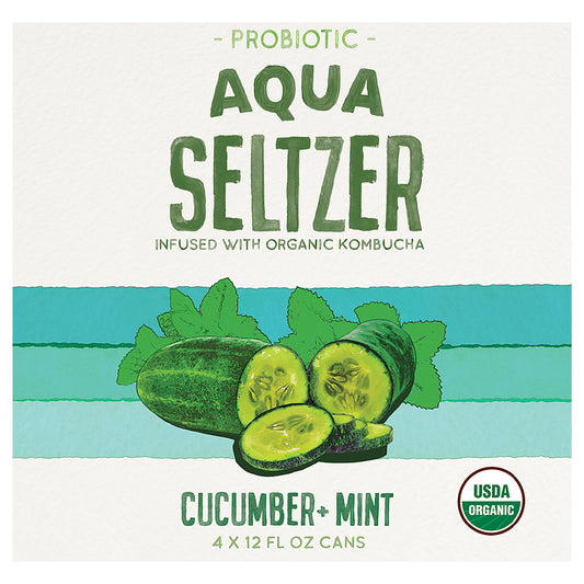 Aqua Seltzer Cucumber + Mint 4pk