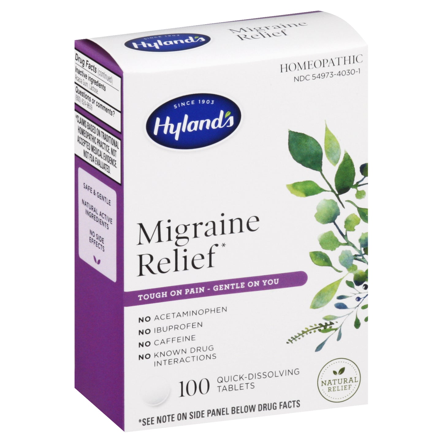 Hylands Quick-Dissolving Tablets Migraine Relief 100 ea