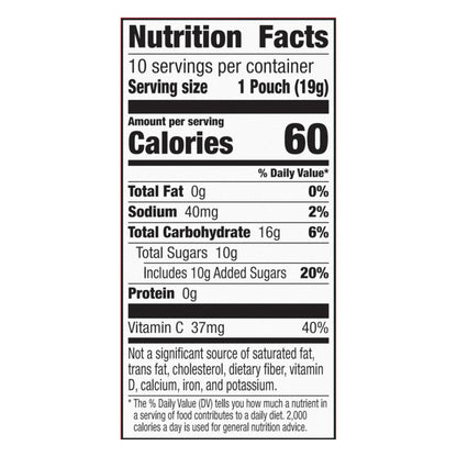Annie's Organic Bunny Fruit Flavored Snacks, Summer Strawberry, Gluten Free, 10 Pouches, 7 oz