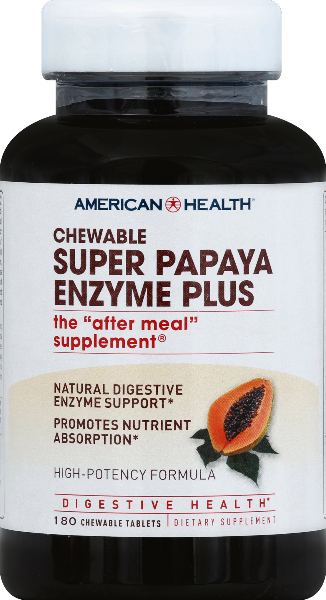American Health Super Papaya Enzyme Plus 180 ea