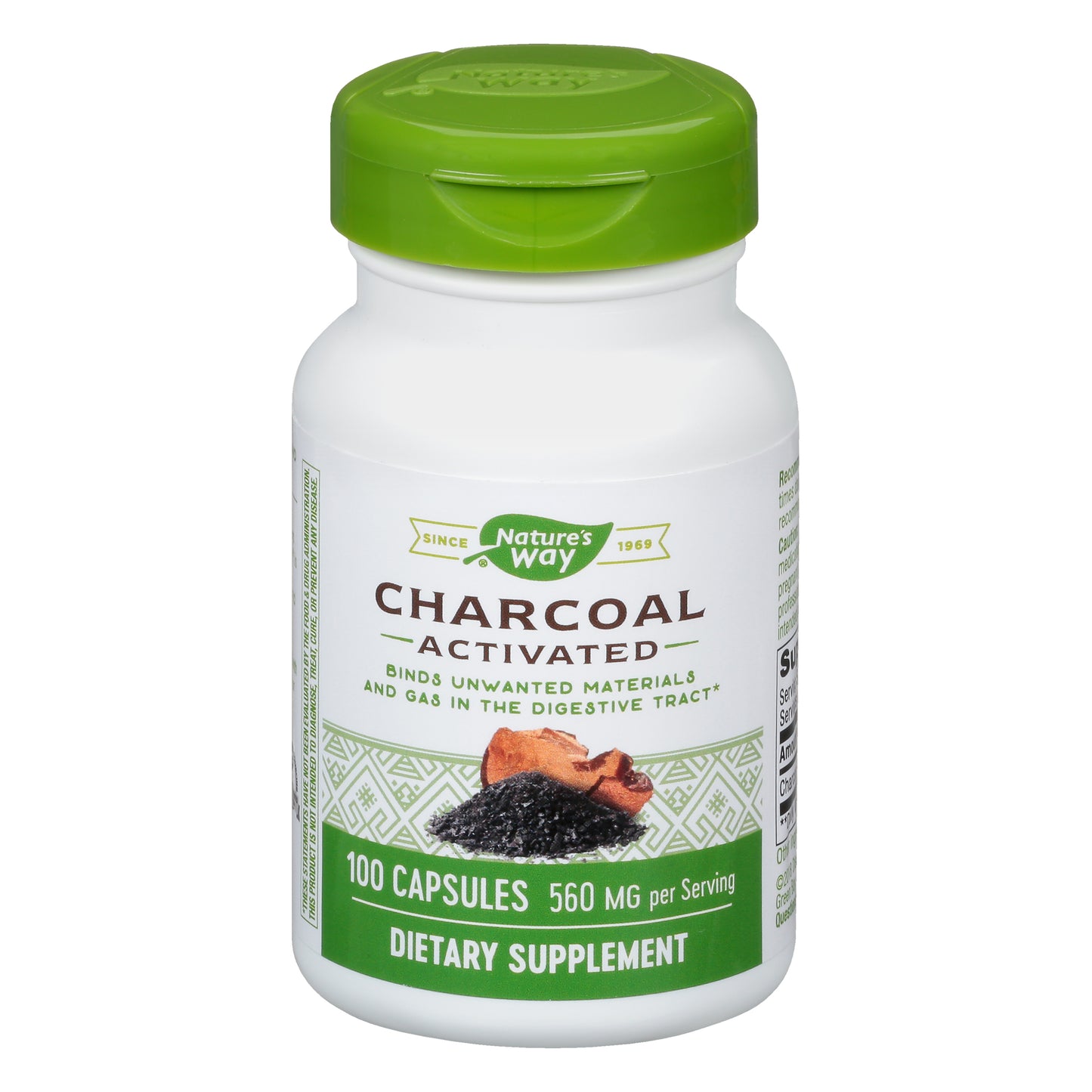 Nature's Way Capsules 560 mg Charcoal Activated 100 ea