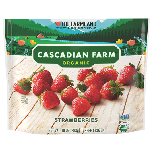 Cascadian Farm Organic Strawberries, Non-GMO, Frozen Fruit, 10 oz.