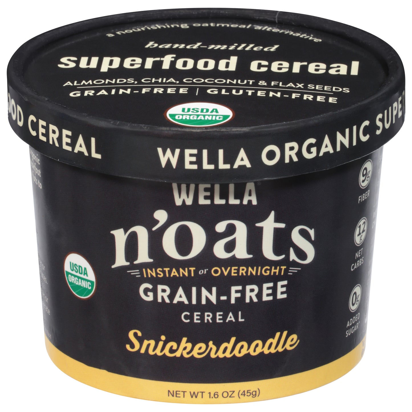 Wella N'Oats Grain Free Instant or Overnight Snickerdoodle Cereal 1.6 oz