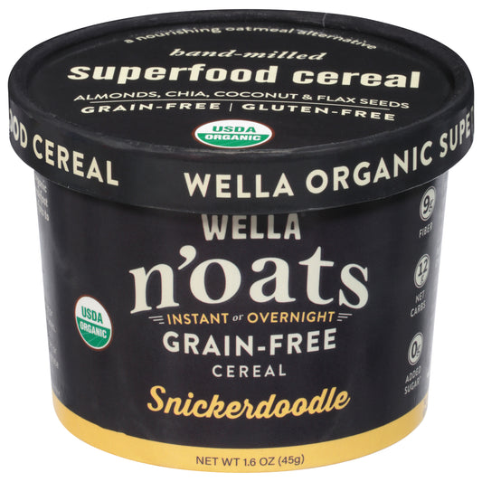 Wella N'Oats Grain Free Instant or Overnight Snickerdoodle Cereal 1.6 oz