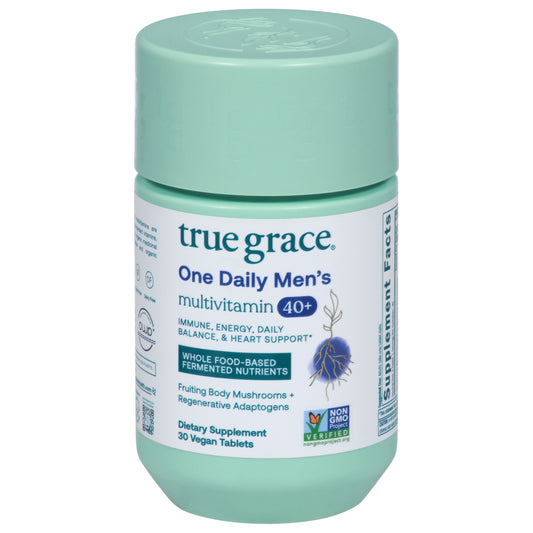 True Grace One Daily Men's 40+ Multivitamin 30 Vegan Tablets