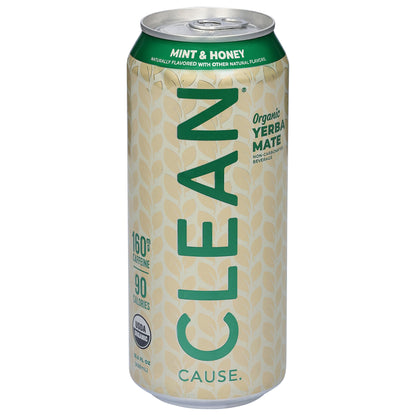 Clean Cause Organic Mint & Honey Yerba Mate 15.5 fl oz