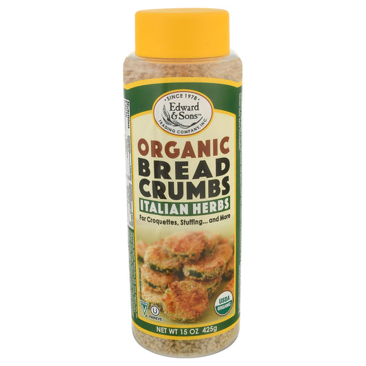 Edward & Sons Organic Italian Herbs Bread Crumbs 15 oz Jar