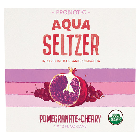 Aqua Seltzer Pomegranate + Cherry 4pk