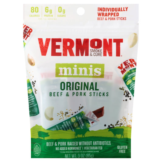 Vermont Smoke and Cure Beef & Pork Sticks 3 oz