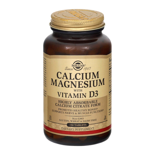 Solgar With Vitamin D3 Tablets Calcium Magnesium 150 ea