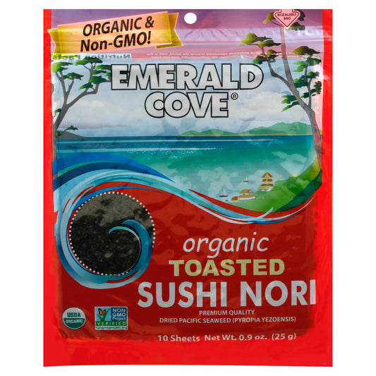 Emerald Cove Organic Toasted Sushi Nori 10 ea