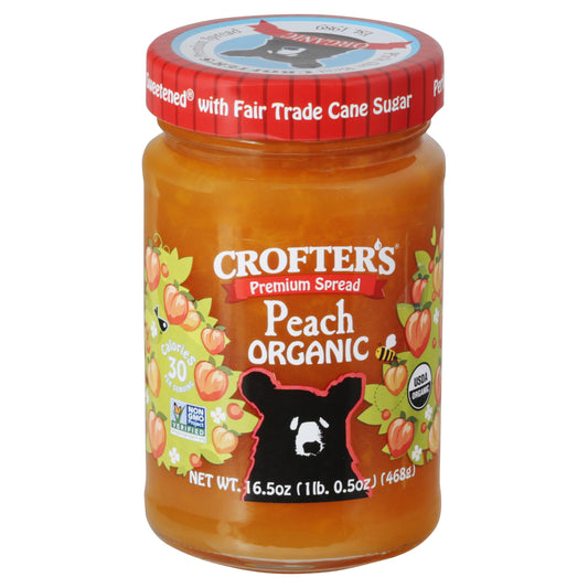 Crofter's Organic Peach Premium Spread 16.5 oz