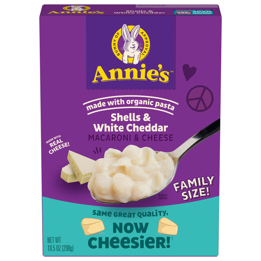 Annie’s White Cheddar Shells Macaroni & Cheese Dinner with Organic Pasta, 10.5 OZ