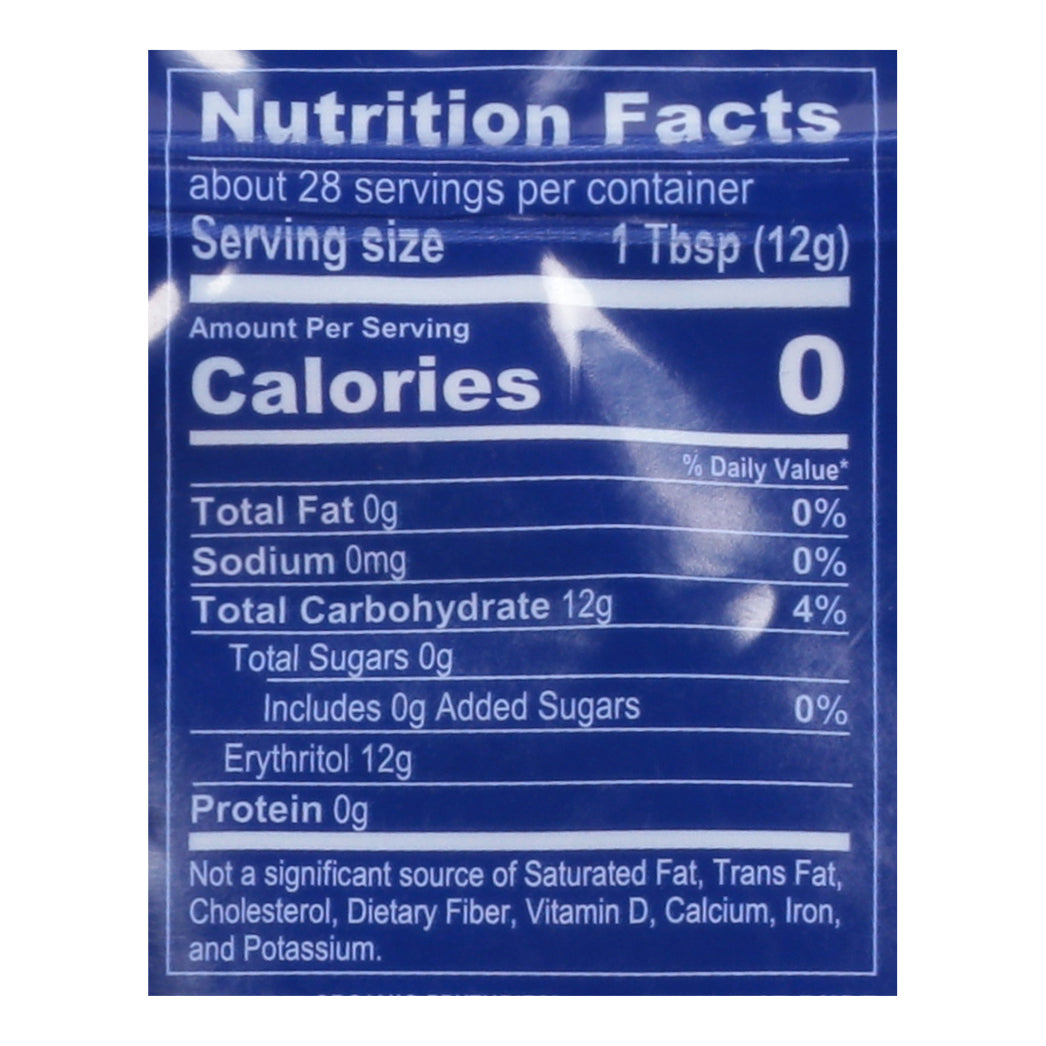 Wholesome Pure Erythritol Zero Calorie Organic Sweetener 12 oz