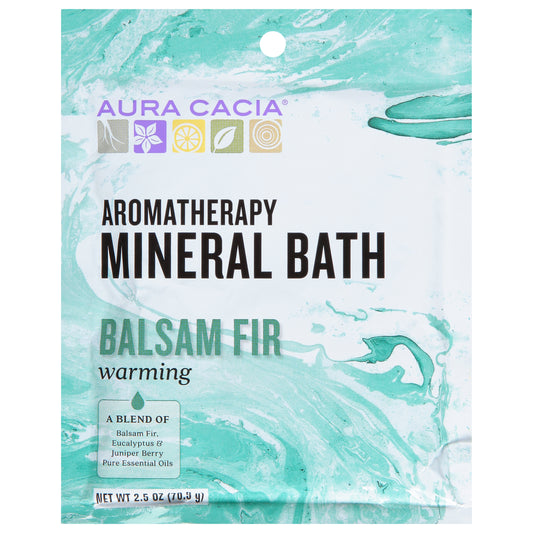 Aura Cacia Warming Aromatherapy Balsam Fir Mineral Bath 2.5 oz