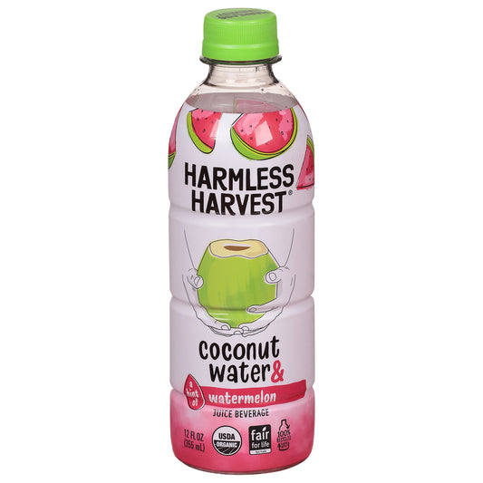 Harmless Harvest Coconut Water & a Hint of Watermelon Juice Beverage 12 fl oz