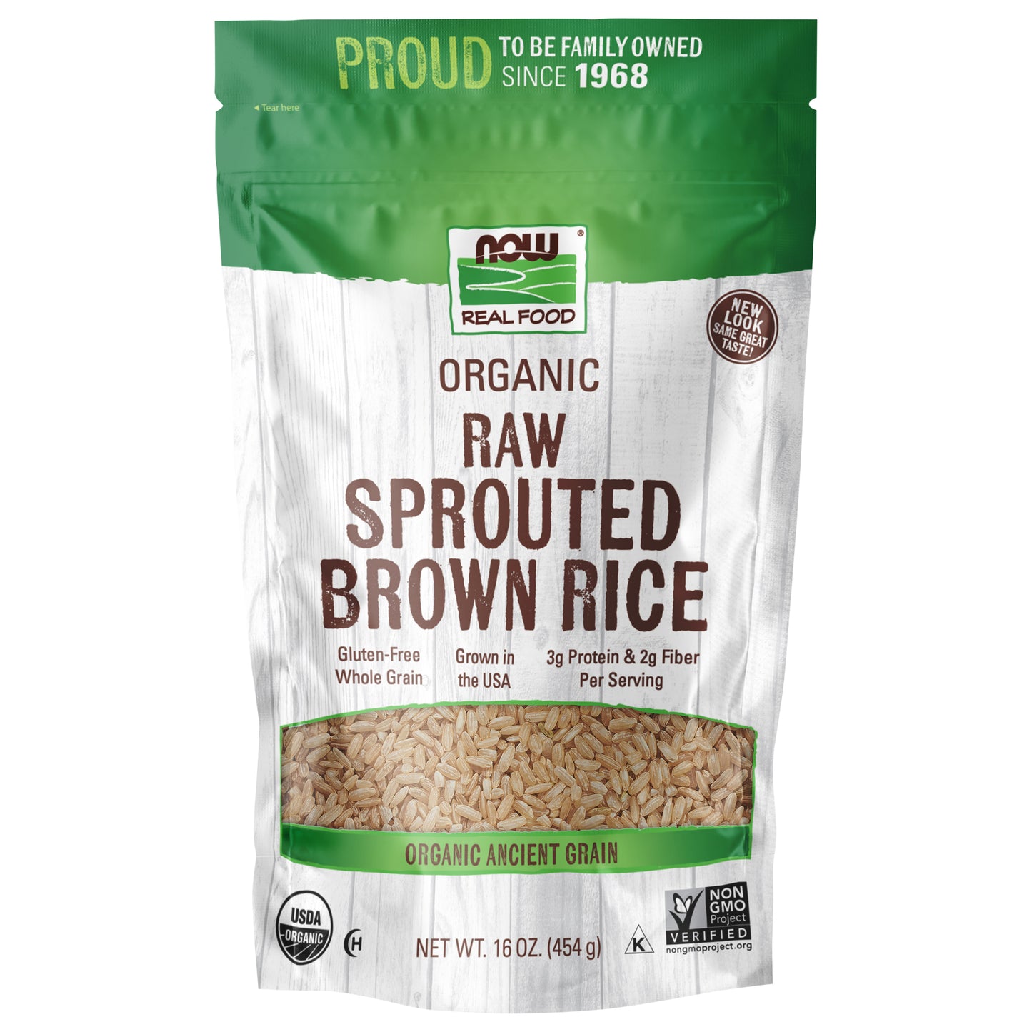 Sprouted Brown Rice, Organic - 16 oz.