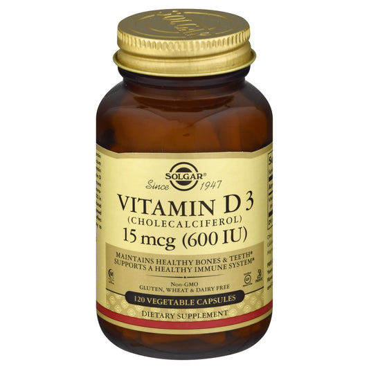 Solgar Vegetable Capsules 15 mcg Vitamin D3 120 ea