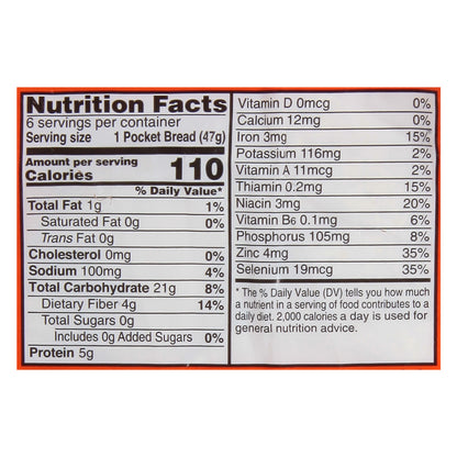 Food For Life Ezekiel 4:9 Prophet's Pocket Bread 6 ea